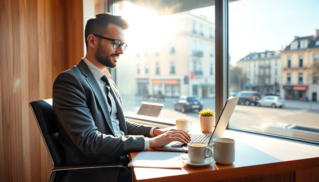 Headhunter Gastronomie im modernen Büro, fokussiert auf das Rekrutieren von Talenten.