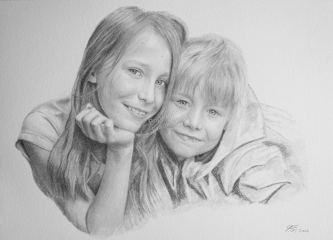 Portrait malen lassen nach Foto bei Families Portrait