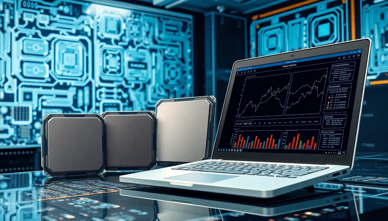 Prozessor Vergleich: Detaillierter Blick auf moderne Computerprozessoren in einem technischen Umfeld.