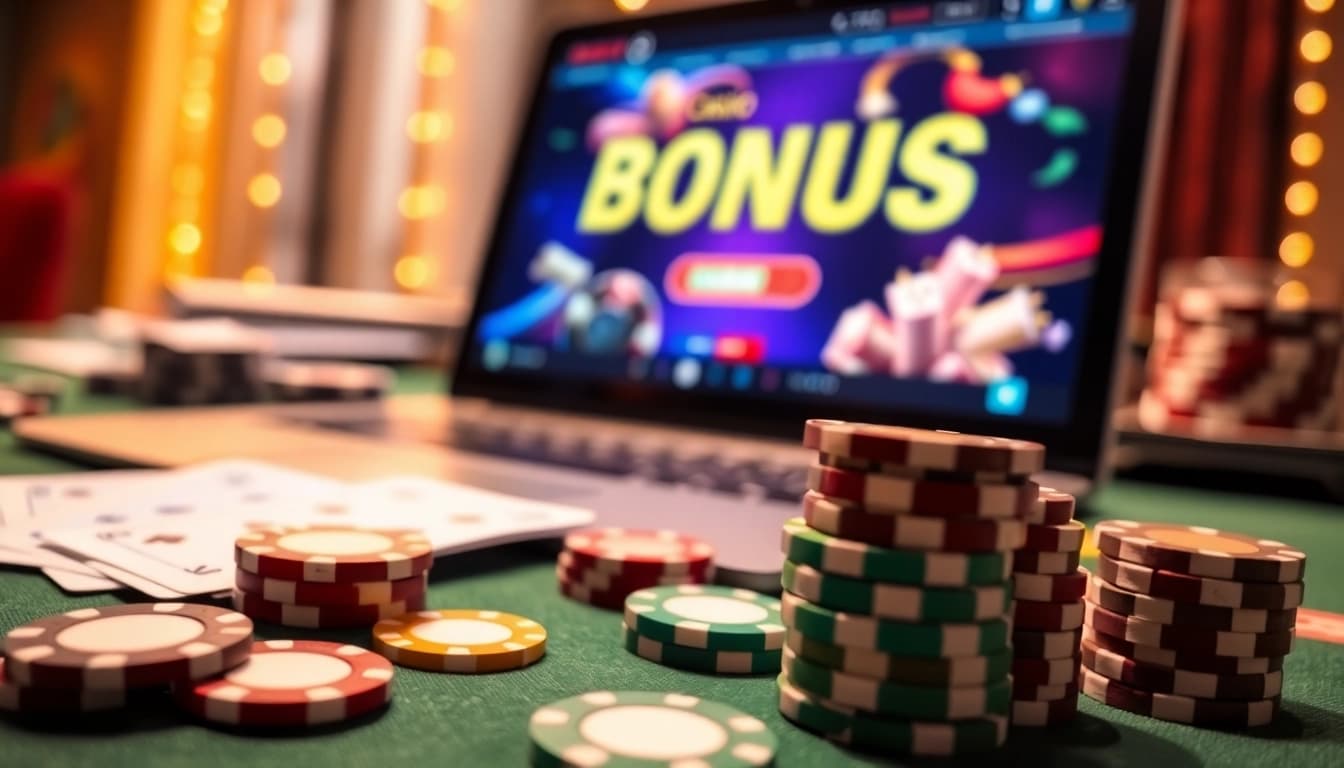 Experience a top Casino Bonus with vibrant chips and winning opportunities at your fingertips.