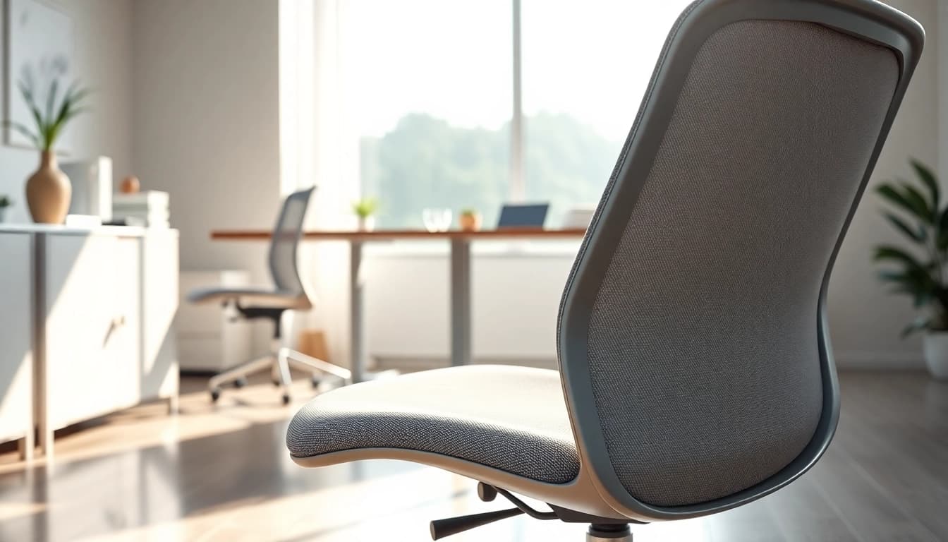 Herman Miller Aeron Stuhl in einem modernen Büro mit elegantem Design und ergonomischen Merkmalen.