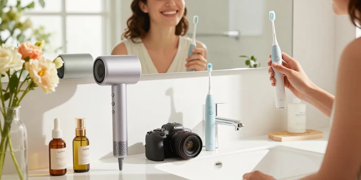Elektrische Zahnbürste Laifen Wave Pro im Badezimmer – Laifen Deutschland für gesunde Mundpflege.