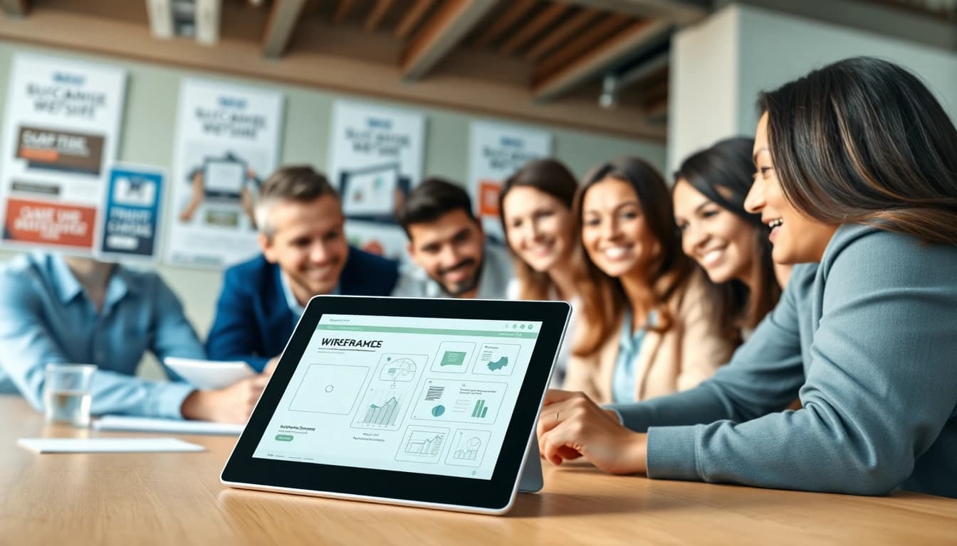 Webseite erstellen lassen Hannover: Die Zusammenarbeit beim Webdesign in einem modernen Büro.