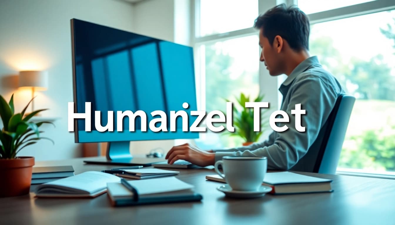 ki text humanisieren free in einem modernen Arbeitsumfeld zur kreativen Textgestaltung.
