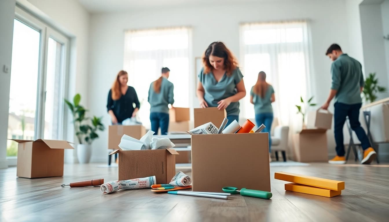 Haushaltsauflösung Freiburg: Professionelles Team bei der Wohnungsräumung in hellen Räumen.
