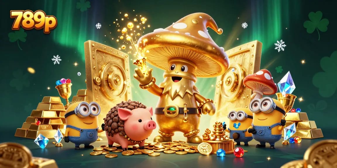 Win big at 789p with enchanting magical treasures from a golden wizard scene.