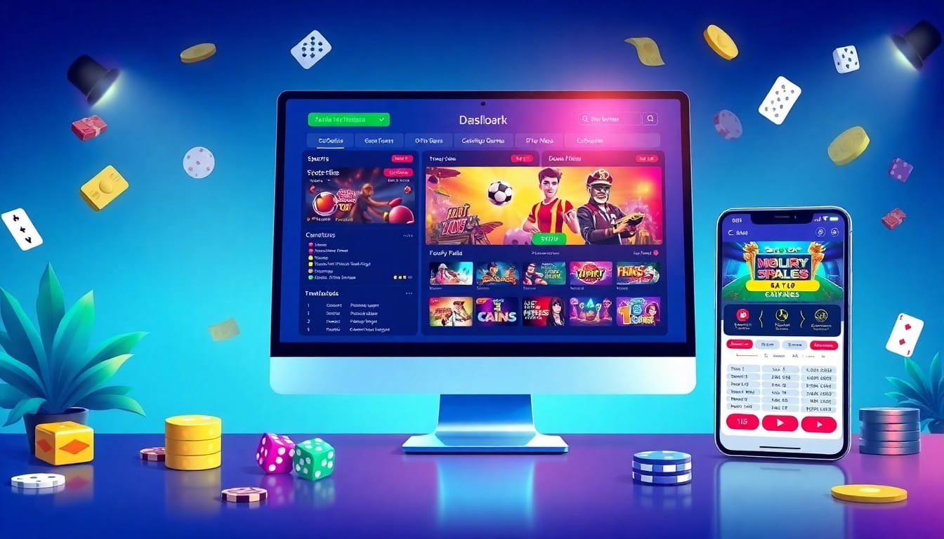 nhacaiuytin's vibrant online betting interface with casino games and sports betting options displayed.