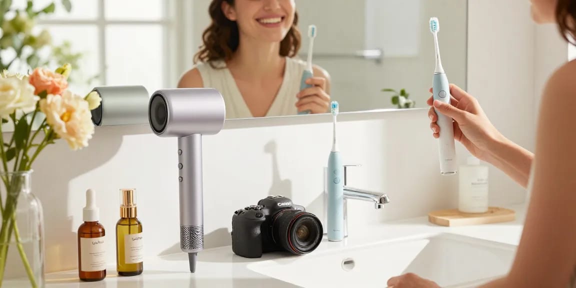 Elektrische Zahnbürste Laifen Wave Pro im Badezimmer – Laifen Deutschland für gesunde Mundpflege.