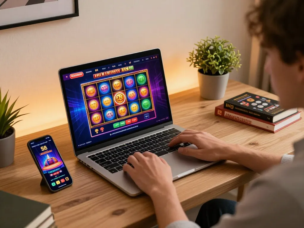 Player enjoying an interactive gaming session on S8 platform with vibrant slot interface.