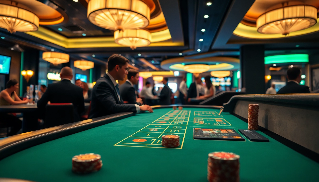 Erleben Sie den pflegedienst bornheim im aufregenden Casino-Ambiente mit eleganten Spieltischen.