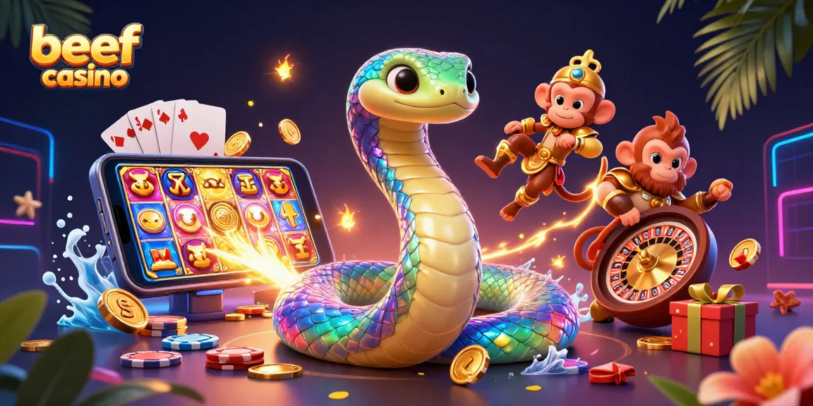 Beef Casino bietet spannende Spielmöglichkeiten mit dem Glücksserpent, die Spieler anlockt und Gewinne verspricht.