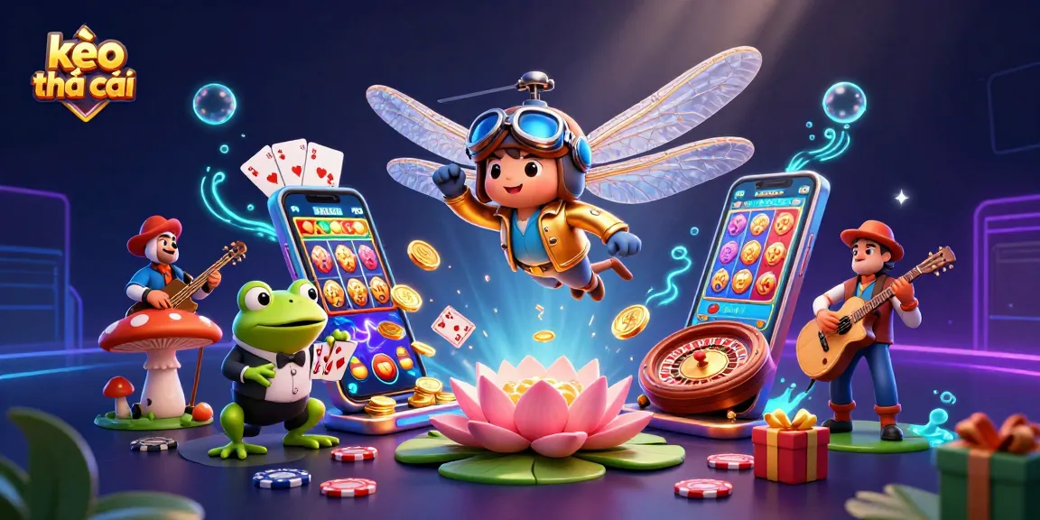 Engage with kèo nhà cái through vibrant card dealing and gaming scenes filled with jazz musicians.