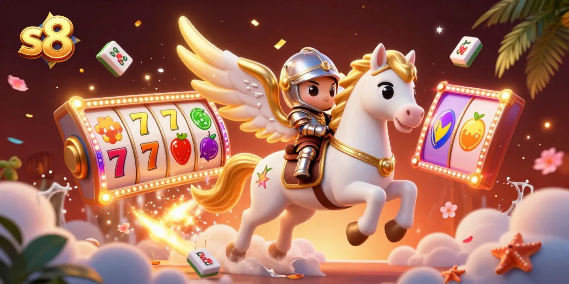 Experience exciting gaming at s8 with vibrant slot reels and heroic characters.