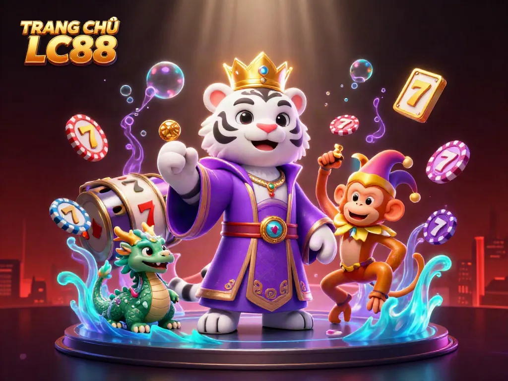 Experience thrilling wins at TRANG CHỦ LC88 with dynamic slot games and vibrant characters.