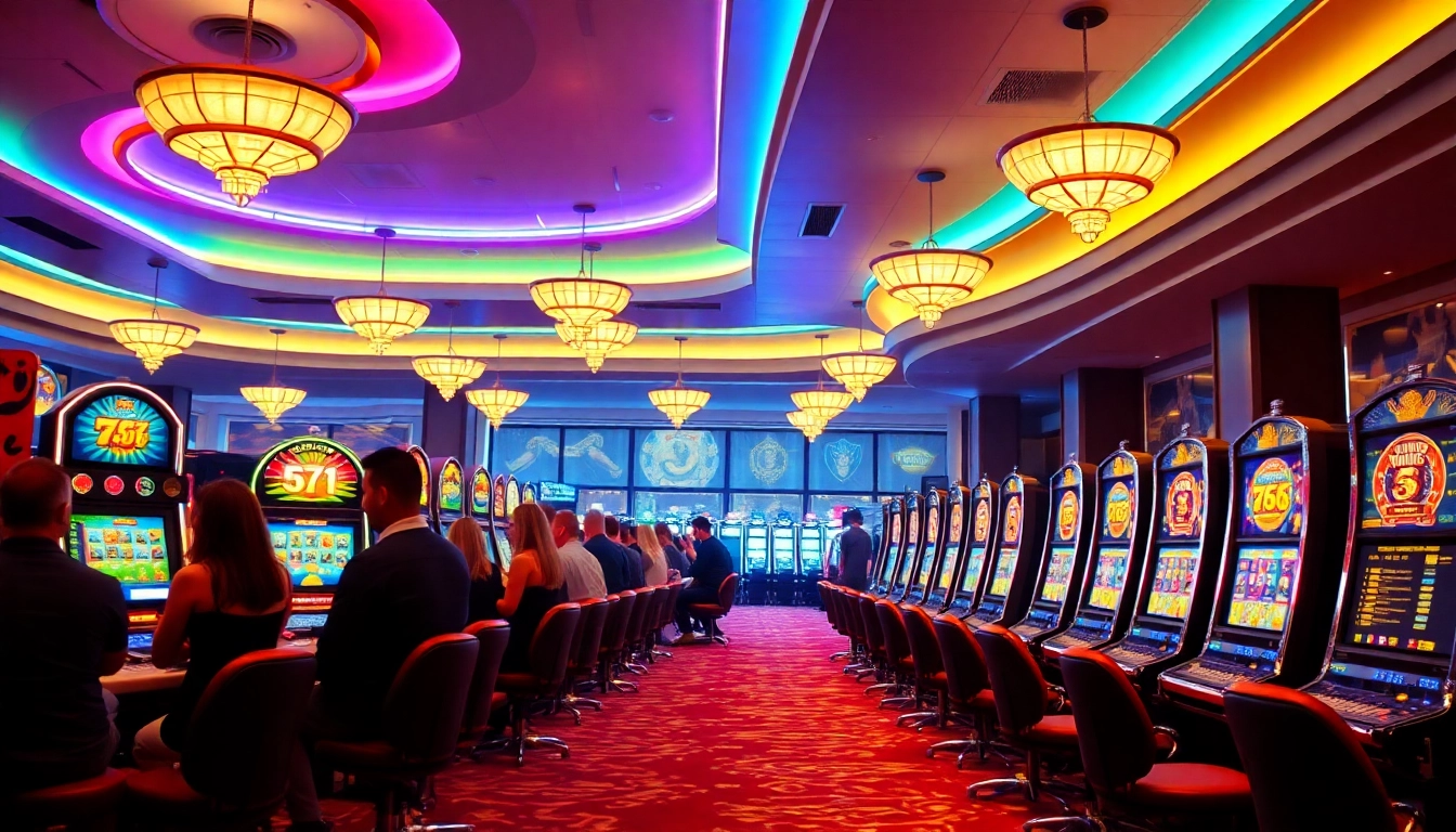 Spielen Sie aufregende Casino online Spiele mit eleganten Details und lebendigen Lichtern.