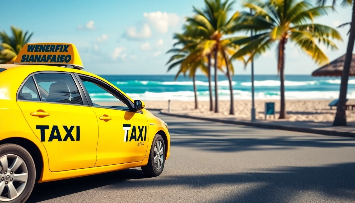 Taxi Teneriffa vor malerischer Küstenlandschaft auf Teneriffa.
