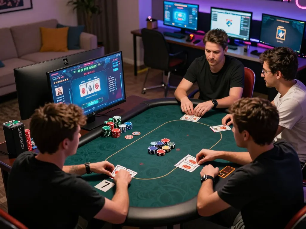 Players engage in dynamic online poker at https://ea77.lat/, showcasing vibrant graphics and interactive gameplay.
