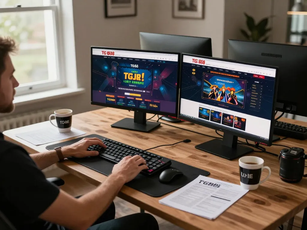 Player engaging with the trang chủ TG88 online platform for a winning gambling experience at home