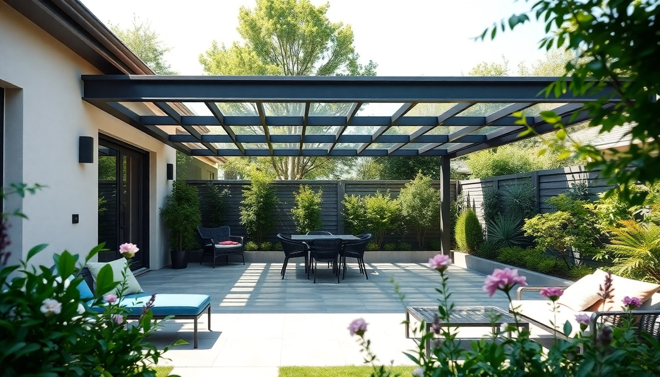 Terrassendach Krefeld bietet modernen Komfort und eleganten Stil in einem Garten.