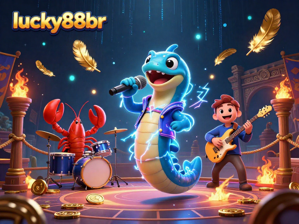 Engage with lucky88br in an electrifying underwater DJ casino experience featuring vibrant sea creatures.
