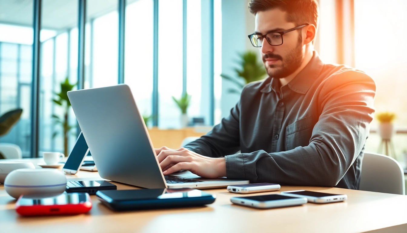 Technik Tipps für effizientes Arbeiten in einer modernen Büroumgebung.