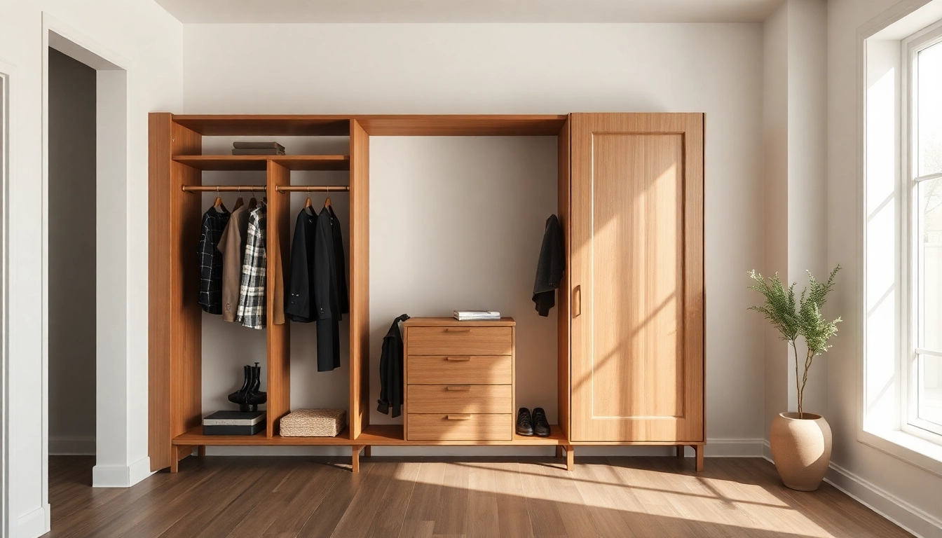Kleiderbügel Großhändler präsentieren hochwertige Produkte in einem stilvollen, gut beleuchteten Showroom.