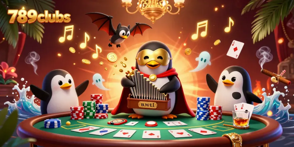 Experience the thrill of gaming at 789clubs with our enchanting casino scene featuring dynamic gambling elements.