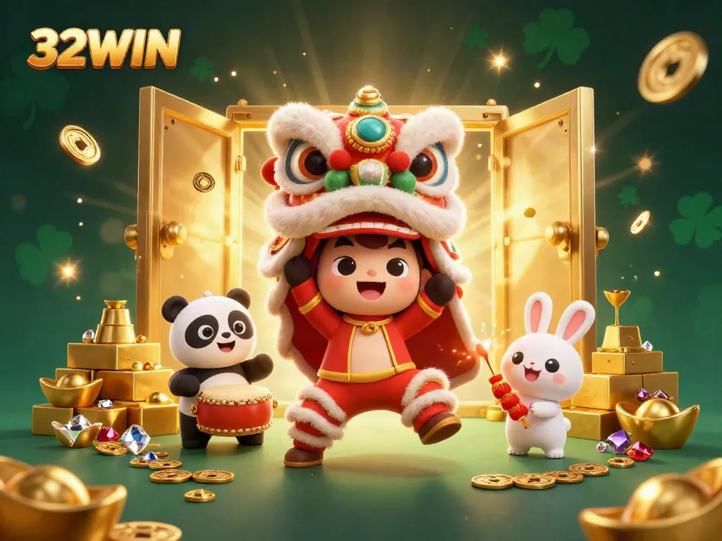 Experience thrilling gameplay at 32WIN with dynamic characters and vibrant casino elements.