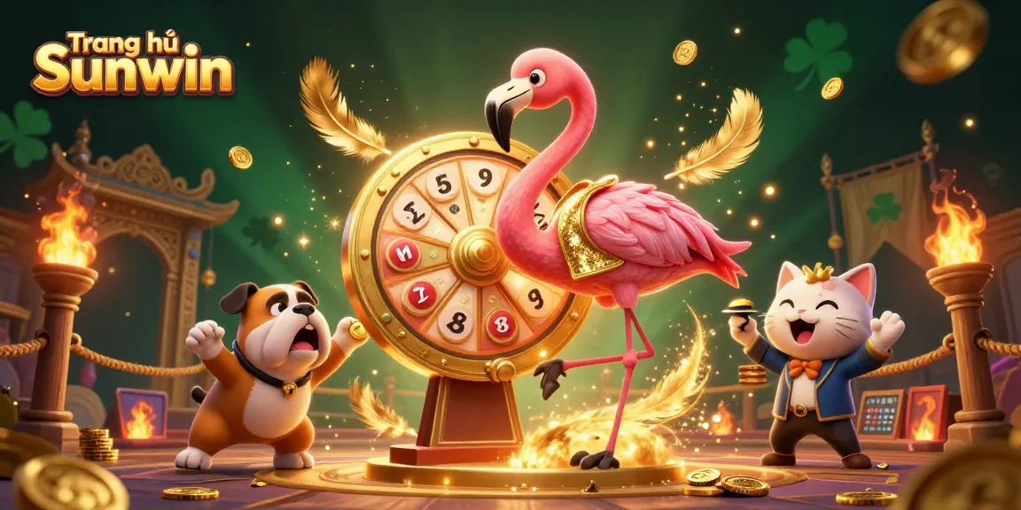 Experience the excitement of Trang chủ Sunwin through a vibrant game show with animated characters and treasures.