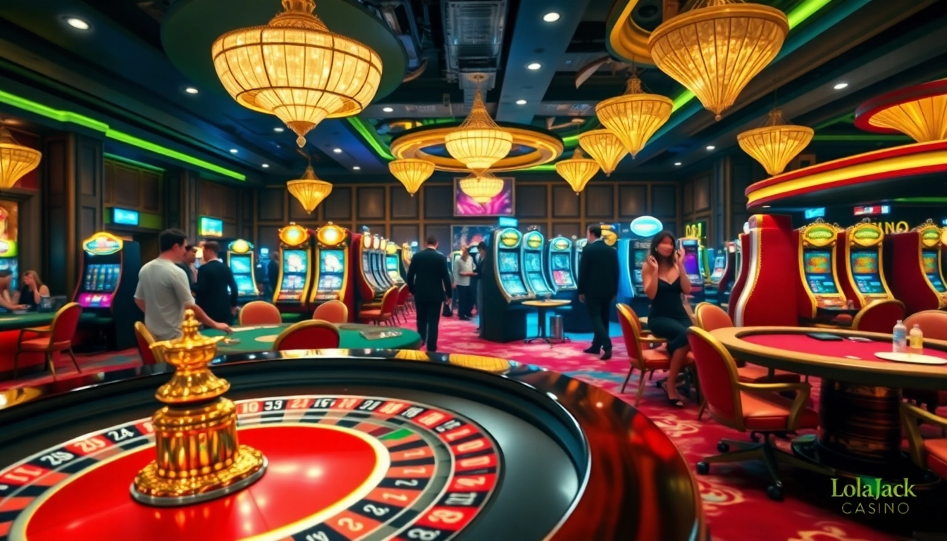 LolaJack Casino offers an exciting atmosphere with luxurious gaming and vibrant players.