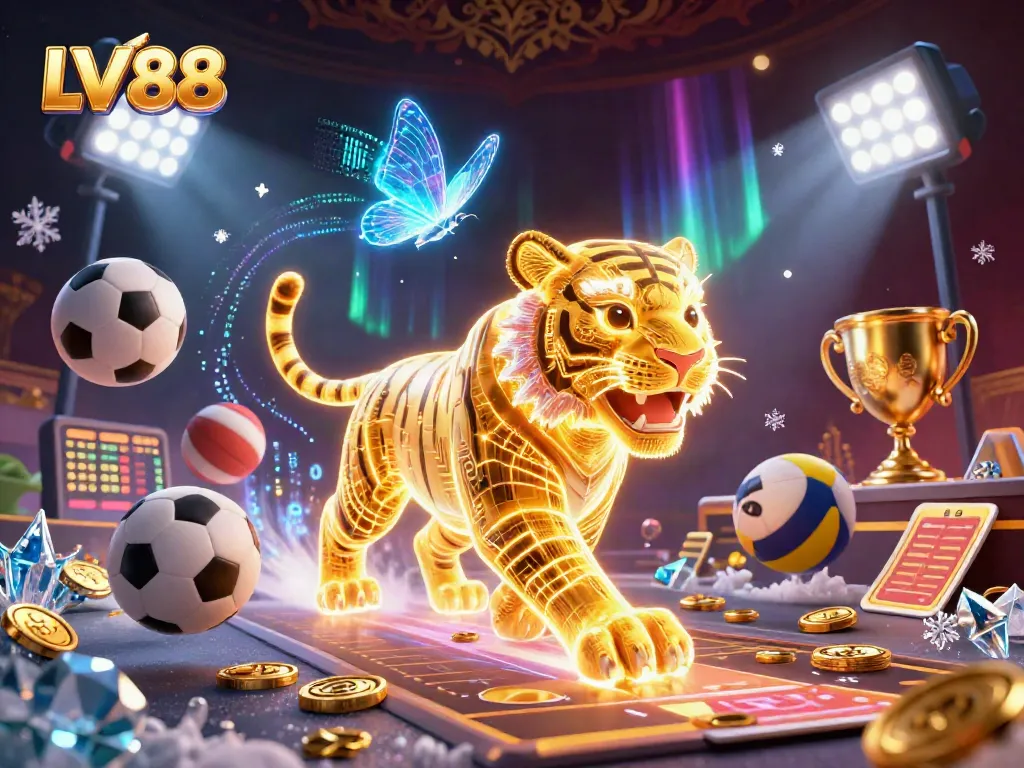 Experience thrilling gaming excitement at LV88 with dynamic sports balls and captivating casino elements.