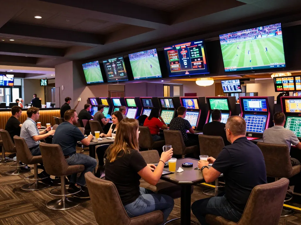 Experience thrilling sports betting action at https://rr99aa.com/ with engaged fans and high-end screens.