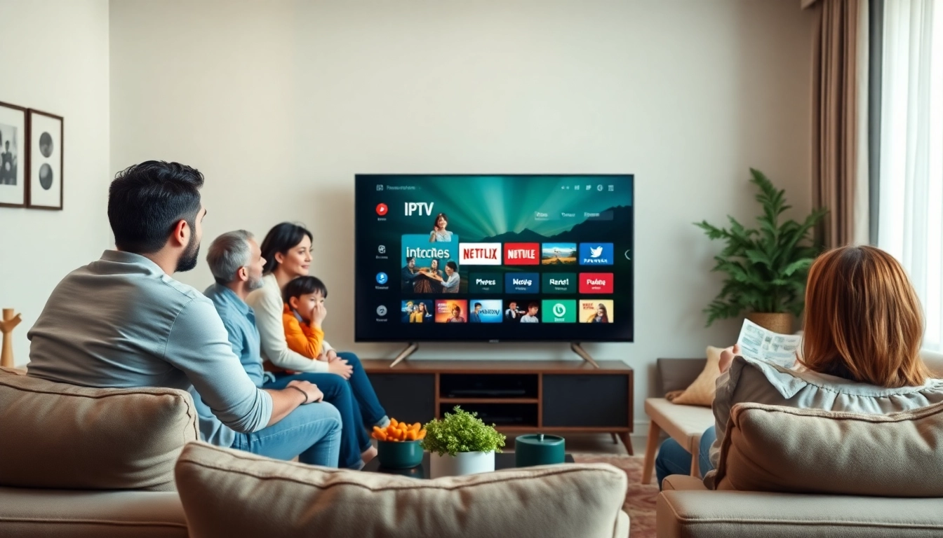 Informative guide on iptv kaufen with family enjoying IPTV experience