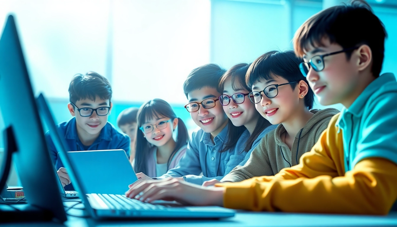 Youdao (有道) promoting interactive digital learning among diverse students in an innovative educational environment.