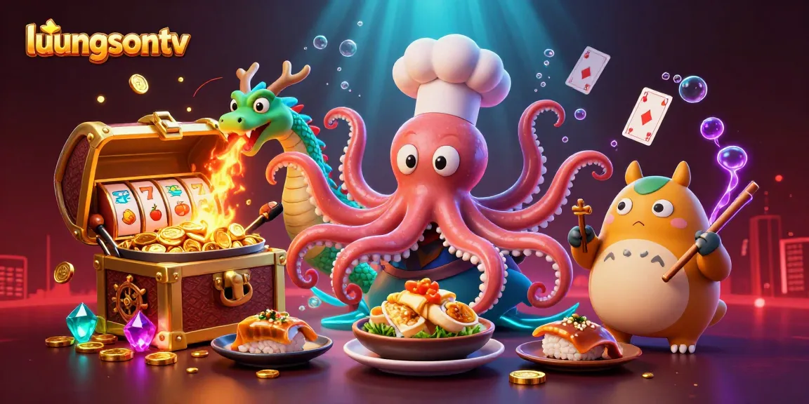 Experience thrilling gameplay with luongsontv's vibrant casino-themed underwater illustration.
