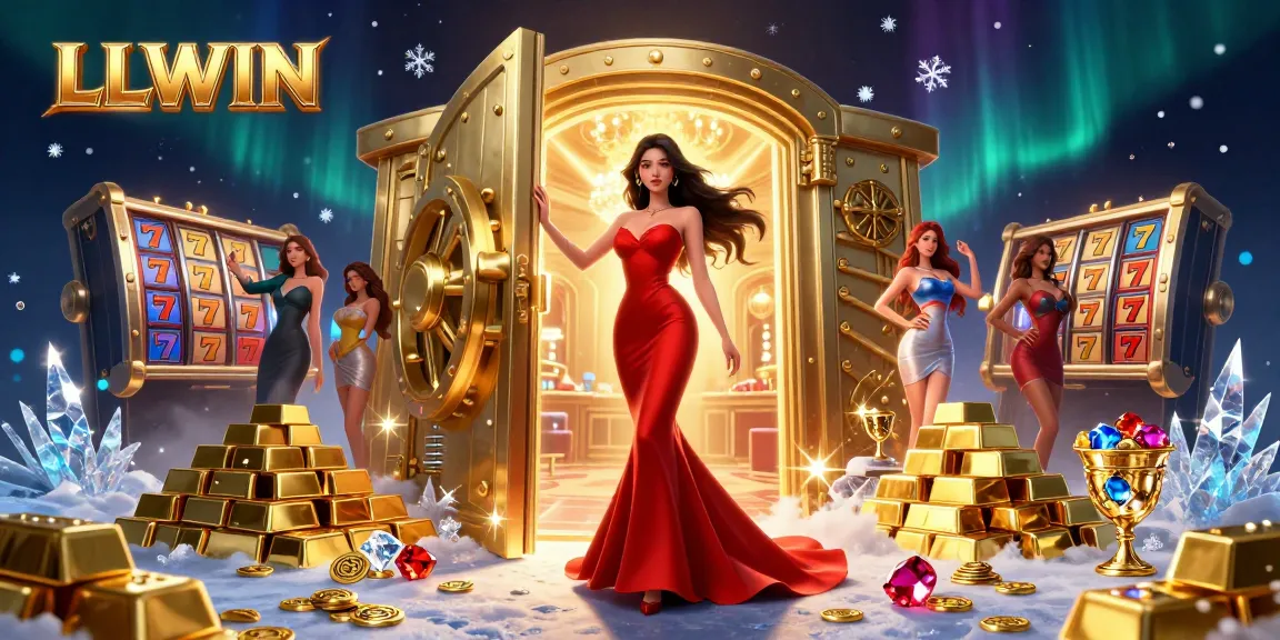 Spin the reels at LLWIN's glamorous casino scene, filled with treasures and excitement.