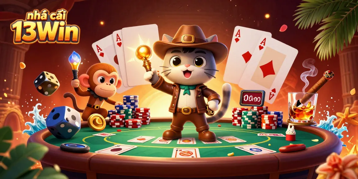 Engage with the thrilling adventures at nhà cái 13Win, exploring vibrant casino artifacts in a rich 3D scene.