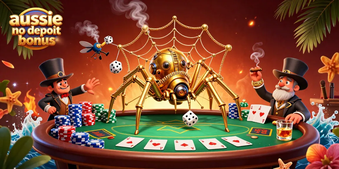 Experience the thrill of the aussie no deposit bonus with a vibrant casino scene filled with action.