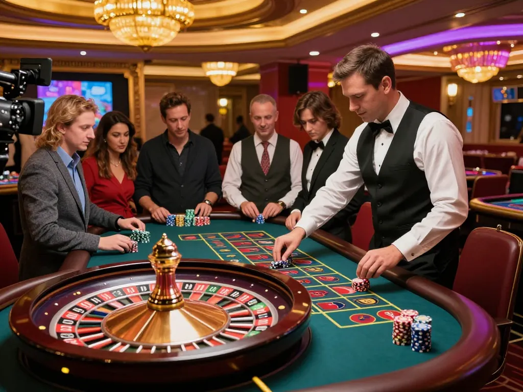 Engaging gameplay at F168 news roulette table with players placing bets