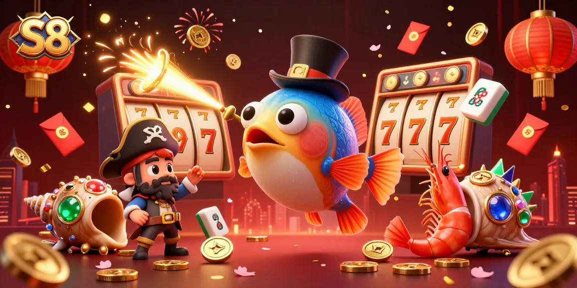 Engage with thrilling casino action at S8, where glowing gold coins and vibrant games come alive.