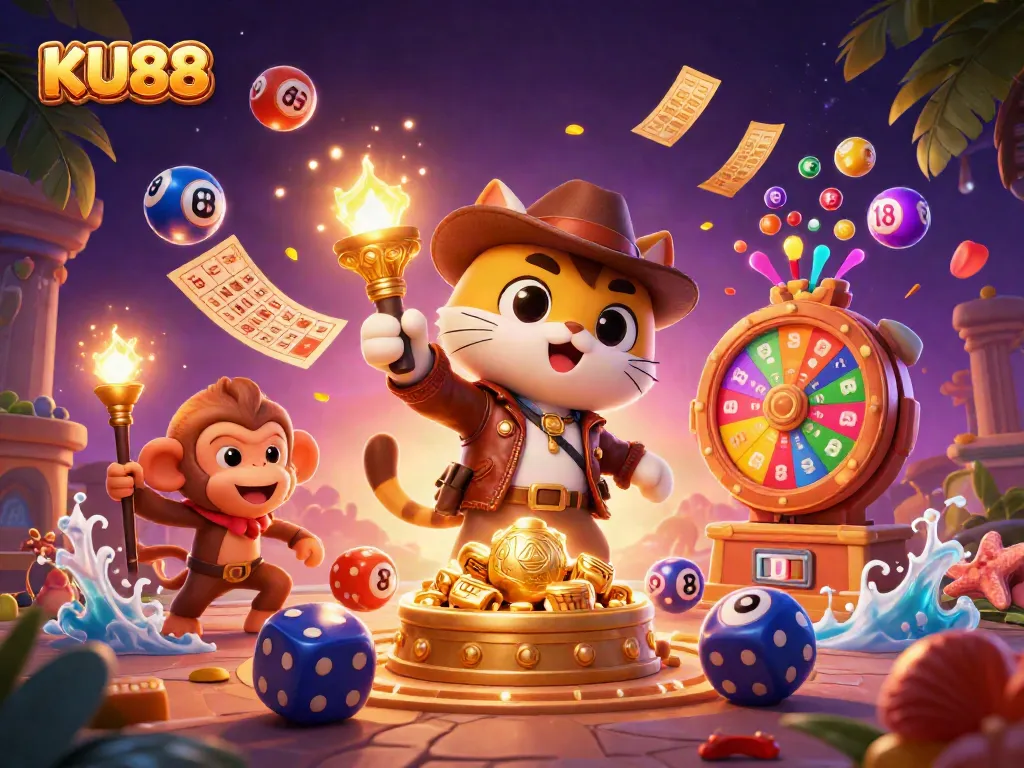 KU88 offers thrilling slot jackpots with exciting game features and colorful lottery elements.