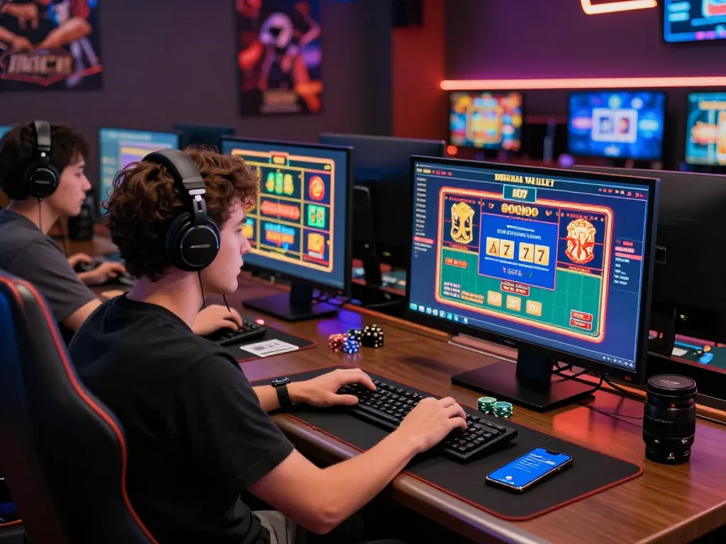 Engaging with aud77 digital wallet in a vibrant online casino environment showcasing excitement and entertainment.