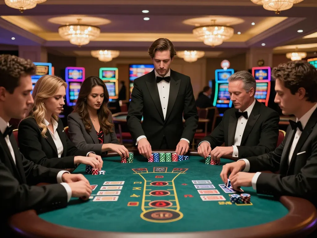 Experience thrilling gameplay at 58win1 blackjack table with luxurious ambiance and attentive dealer