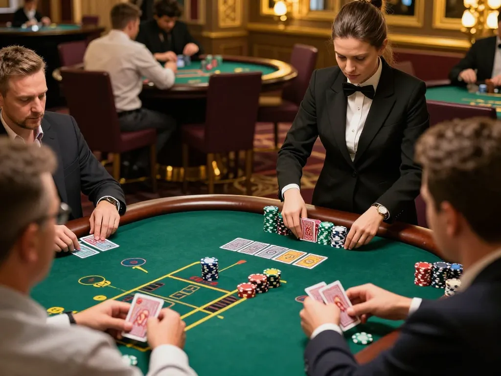 Players engaging in live dealer blackjack at Ace96au, showcasing dealer actions and exciting gameplay.