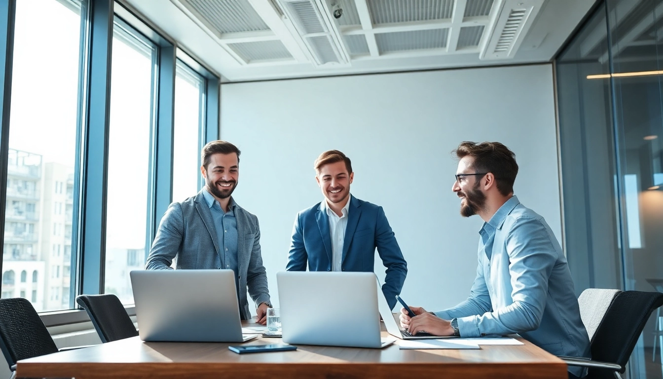 Professionelles Headhunter-Team in einem modernen Büro, das Strategien plant - Headhunter Schweiz