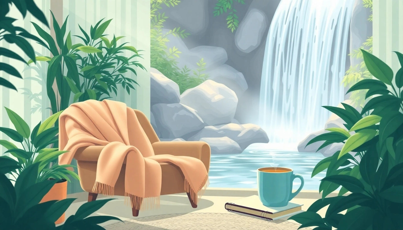 Visualizing coaching in Lebenskrisen with a tranquil space that inspires reflection and healing.