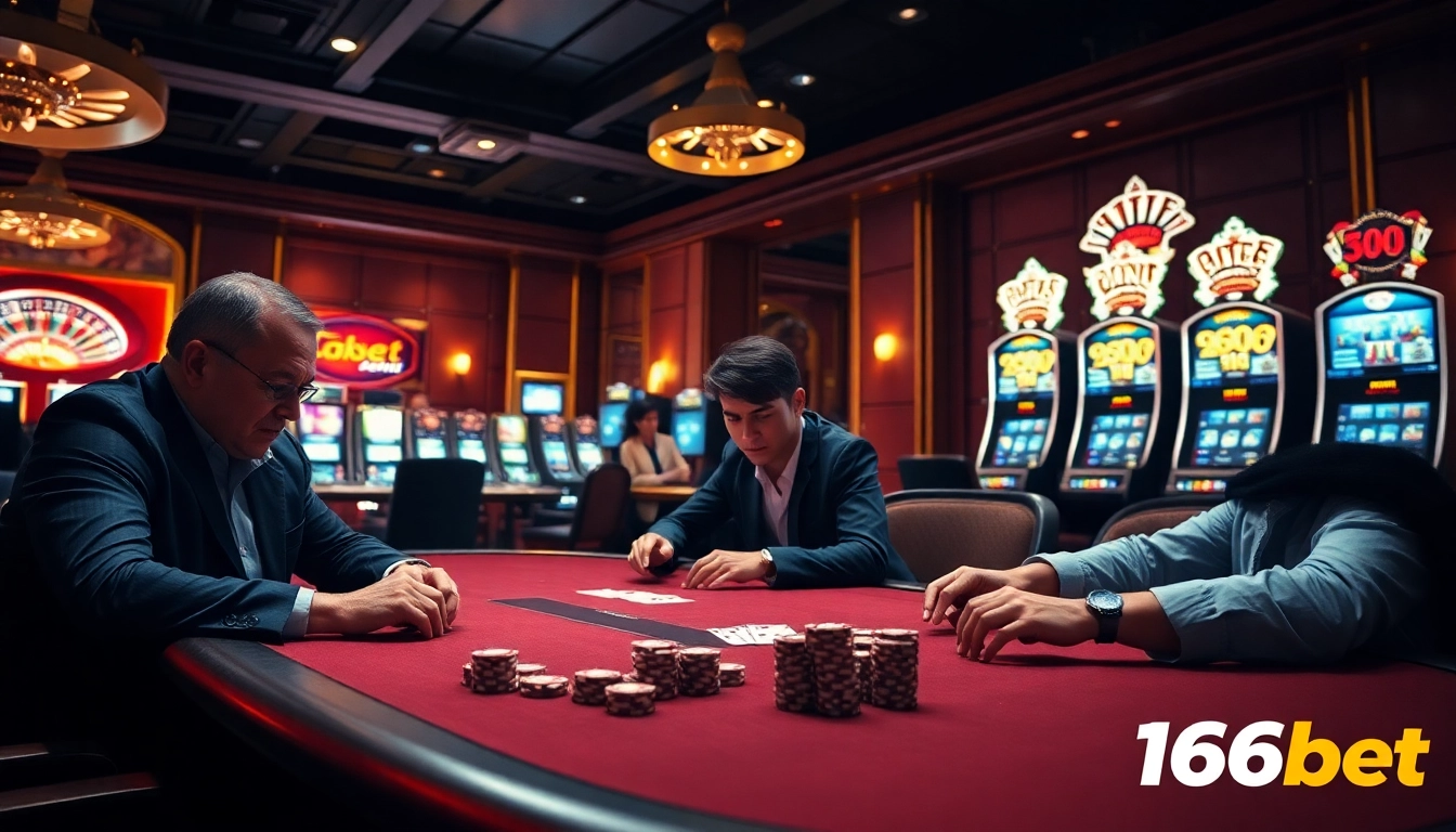 Experience the excitement of betting at 166bet with vibrant casino visuals and immersive gaming elements.