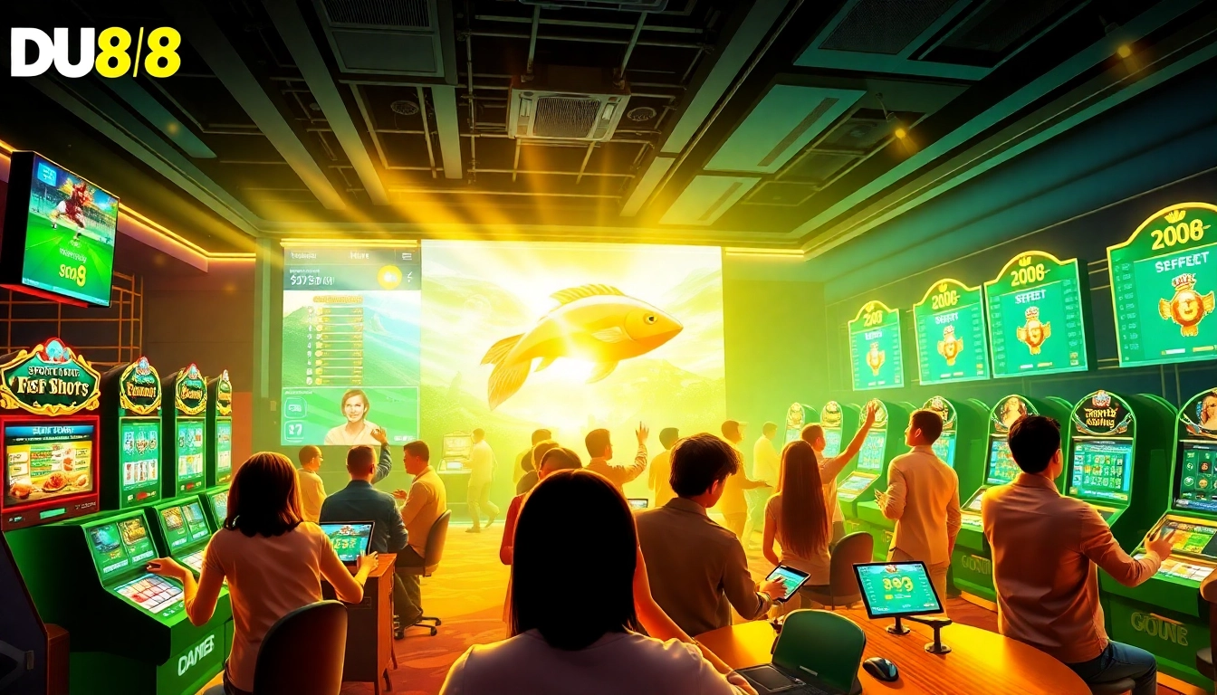 Exciting scene at nhà cái du88 showcasing players enjoying online betting and gaming.