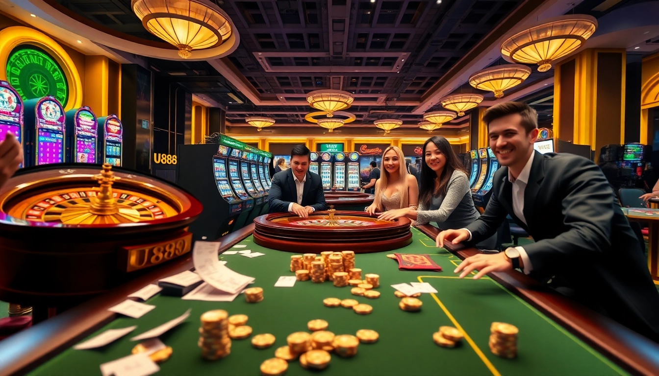 Experience thrilling moments at U888 with vibrant casino games and engaging players.