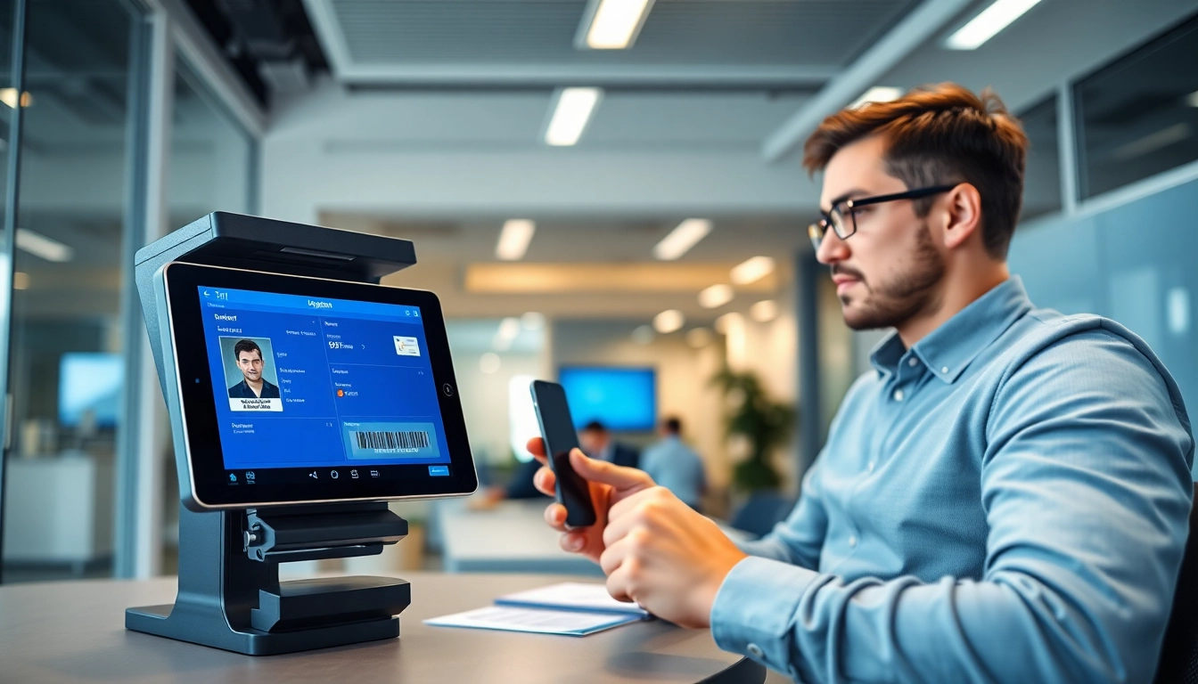 Effizienter Führerscheinkontrollprozess in einem modernen Büro für Flottenmanagement
